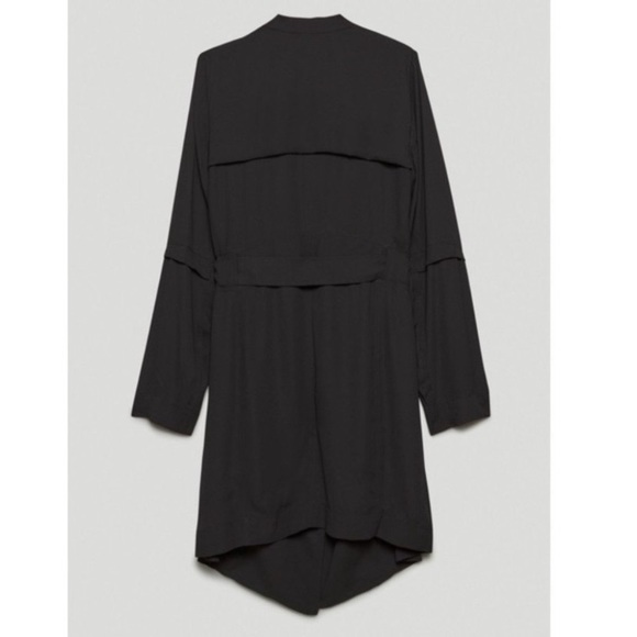 Aritzia Babaton Flowy Trench Coat Black Size S - Picture 4 of 7